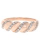 Diamond Wave Ring in Rose Gold